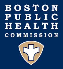 A logo that contains the name of the organization "Boston Public Health Commission" and a shield image